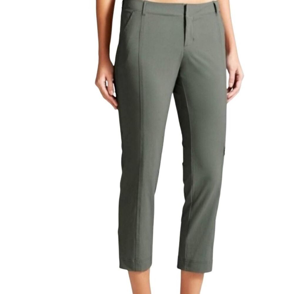 Athleta Palisade Ankle Pants Women's 0 Green Hiking Outdoors Ripstop Stretch